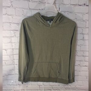 Pact Organic Cotton Pullover Hoodie Medium Olive Front Pocket